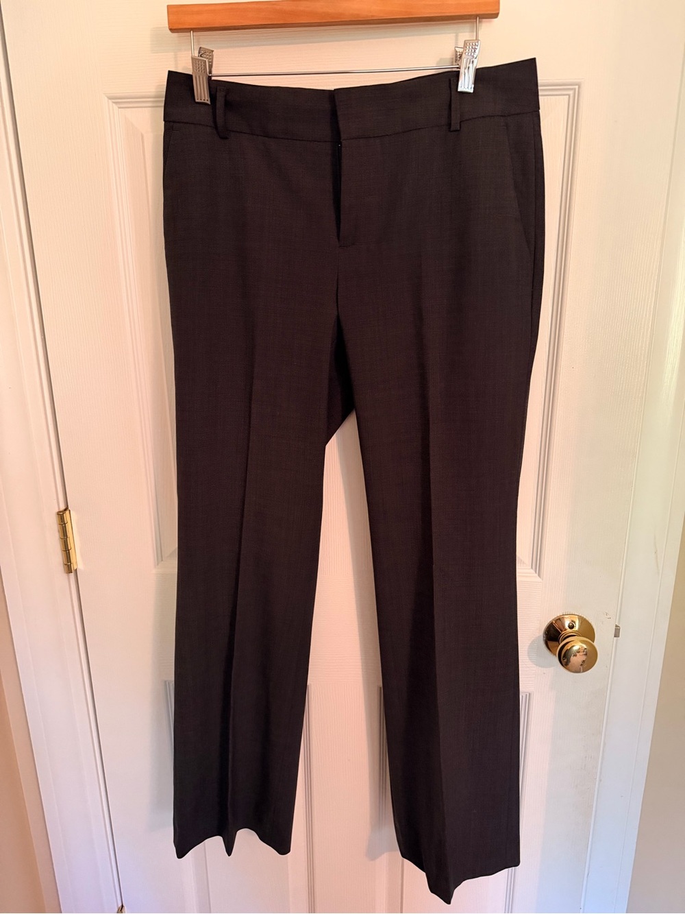 Banana Republic Women's Charcoal Straight-Leg Trousers